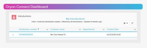 Oryon Connect Dashboard