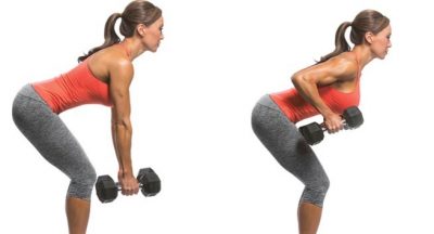 Bent over dumbell row