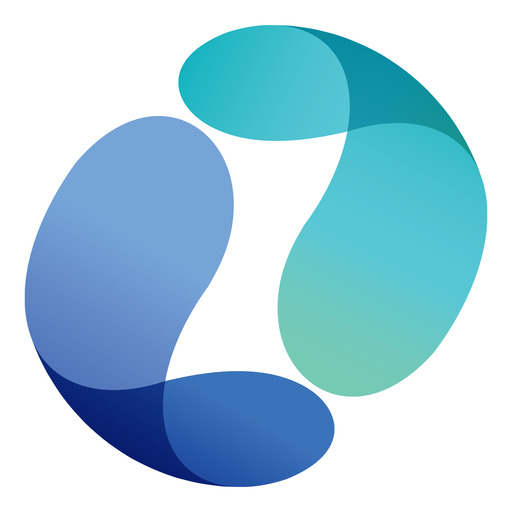 Oryon Imaging's Logo, dark blue and light blue